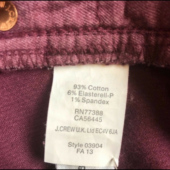 J.CREW Womens Toothpick Ankles Corduroy Pants - Picture 4 of 5